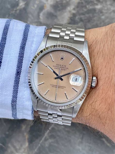 rolex datejust tapestry|Rolex Datejust wrist watch.